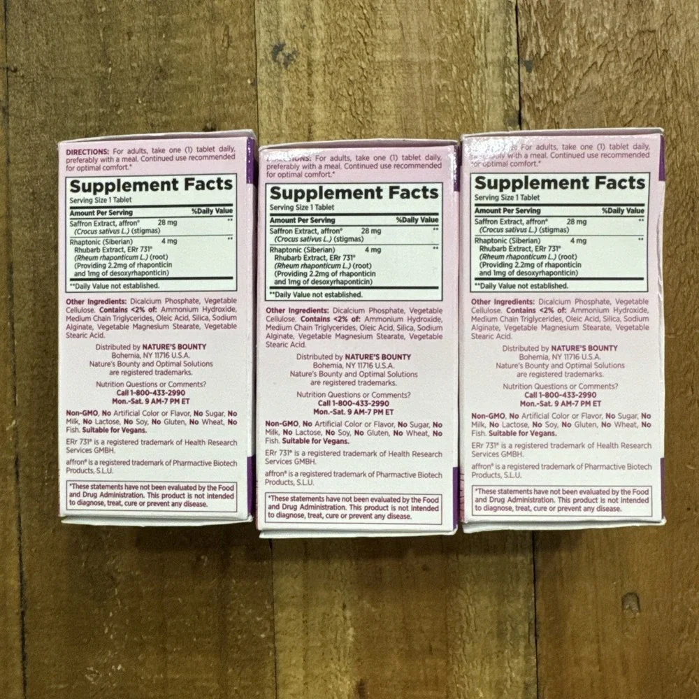 3 Pack Natures Bounty Advanced Menopause Relief 30 Tablets EXP 02/27